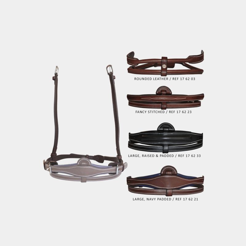 Flags & Cup - Rounded noseband center 1/2 round black | - Ohlala