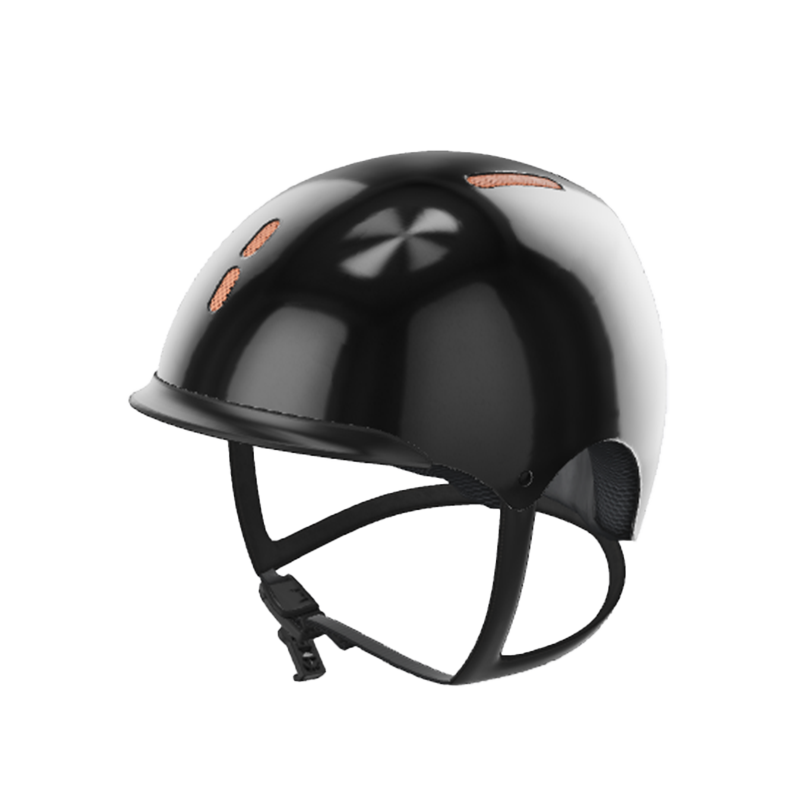 NACA - Casco de equitación Gravity S sin visera brillante negro onyx/ rose gold | - Ohlala