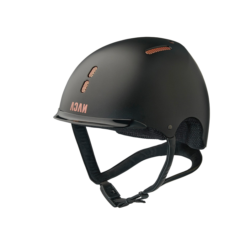 NACA - Casco de equitación Gravity S sin visera negro onyx mate/ rose gold | - Ohlala