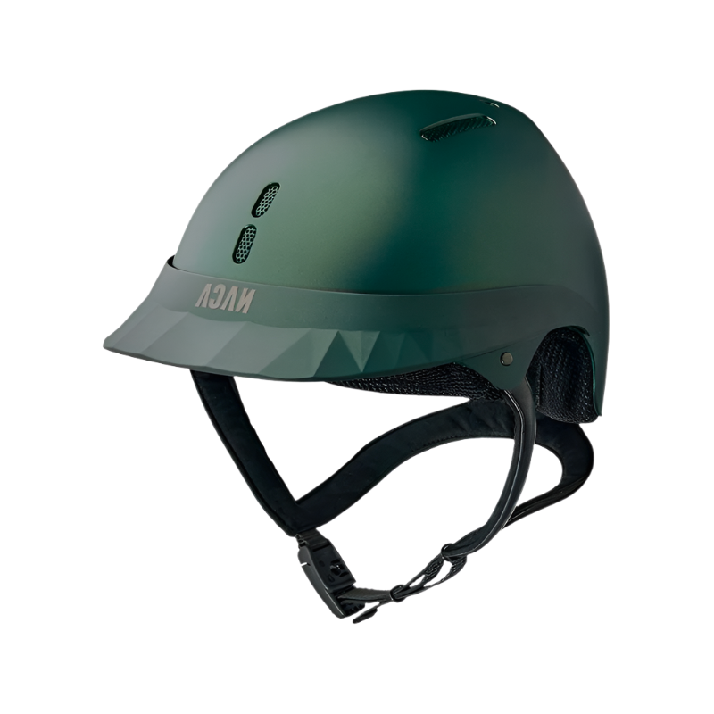 NACA - Casco da equitazione Gravity S visiera standard opaco verde | - Ohlala