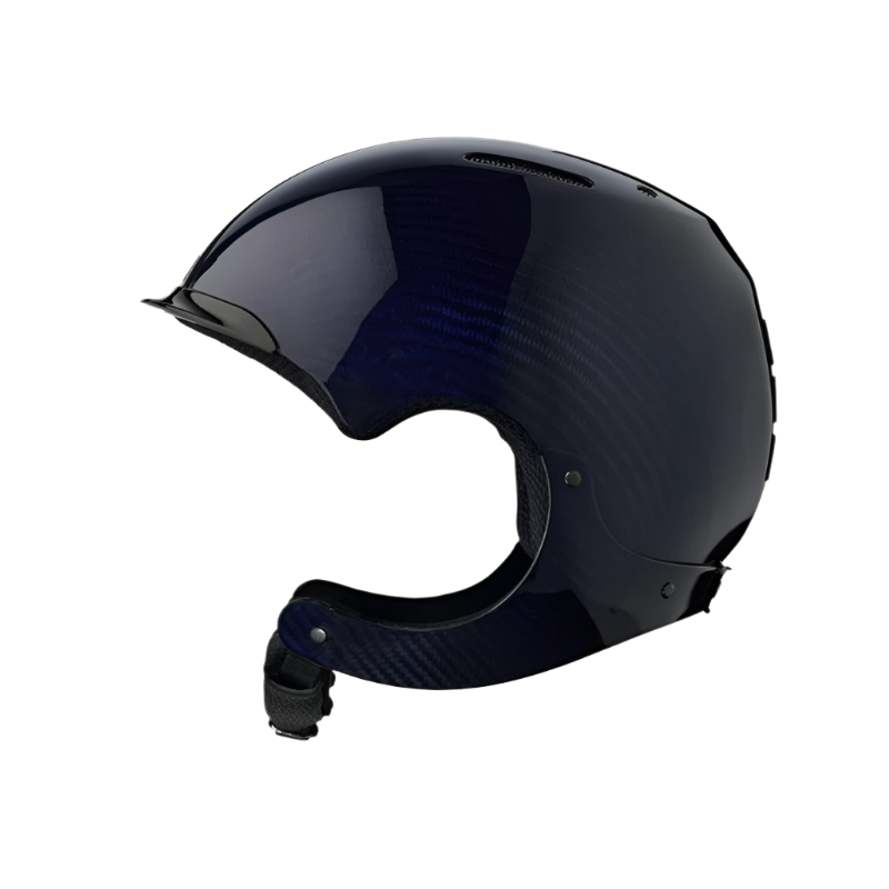 NACA - Kask jeździecki Gravity XP bez daszka carbon błyszczący niebieski | - Ohlala
