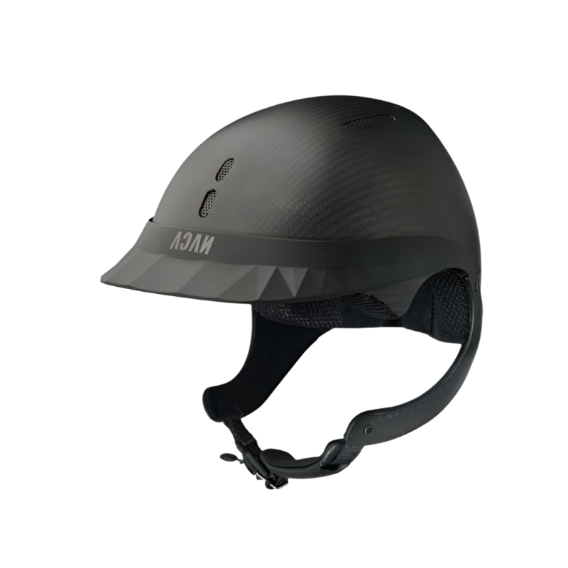 NACA - Casco de equitación Gravity XP visera polo carbon mate negro | - Ohlala