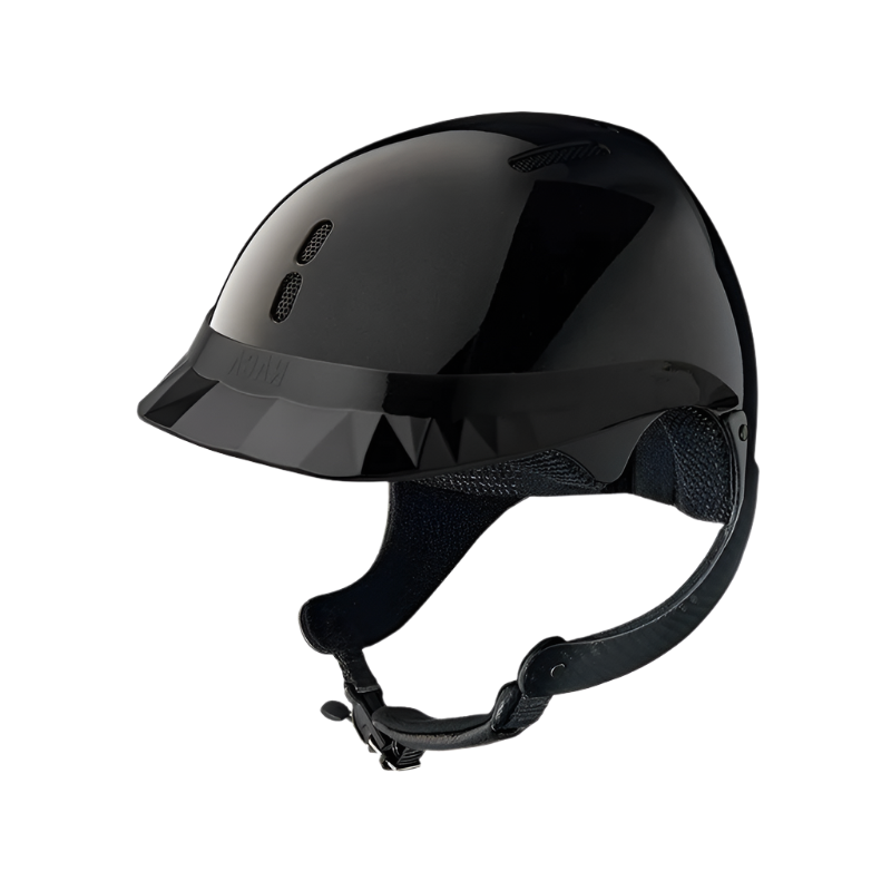 NACA - Capacete de equitação Gravity XP pala standard brilhante preto onyx | - Ohlala