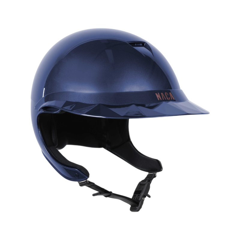NACA - Capacete de equitação viseira polo Comète XP azul brilhante | - Ohlala