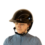 NACA - Capacete de equitação viseira polo Comète XP preto brilhante | - Ohlala