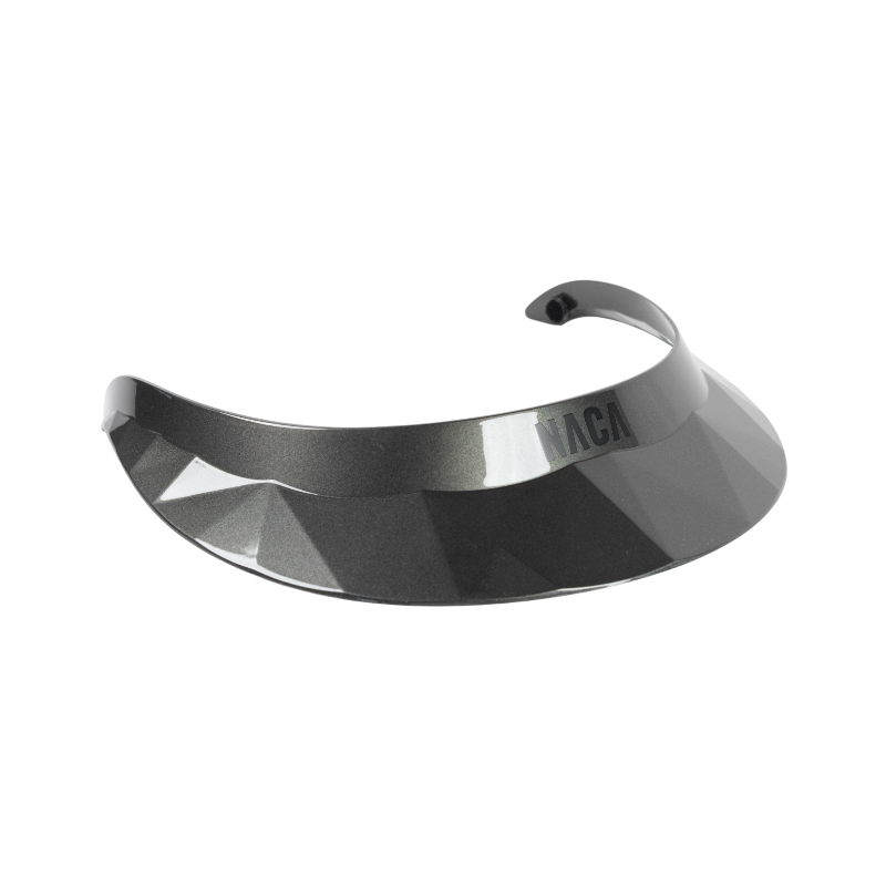 NACA - Shiny Graphite Grey Polo Visor with Black Logo | - Ohlala