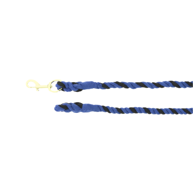 Norton - Twisted cotton lead rope blue/ black | - Ohlala