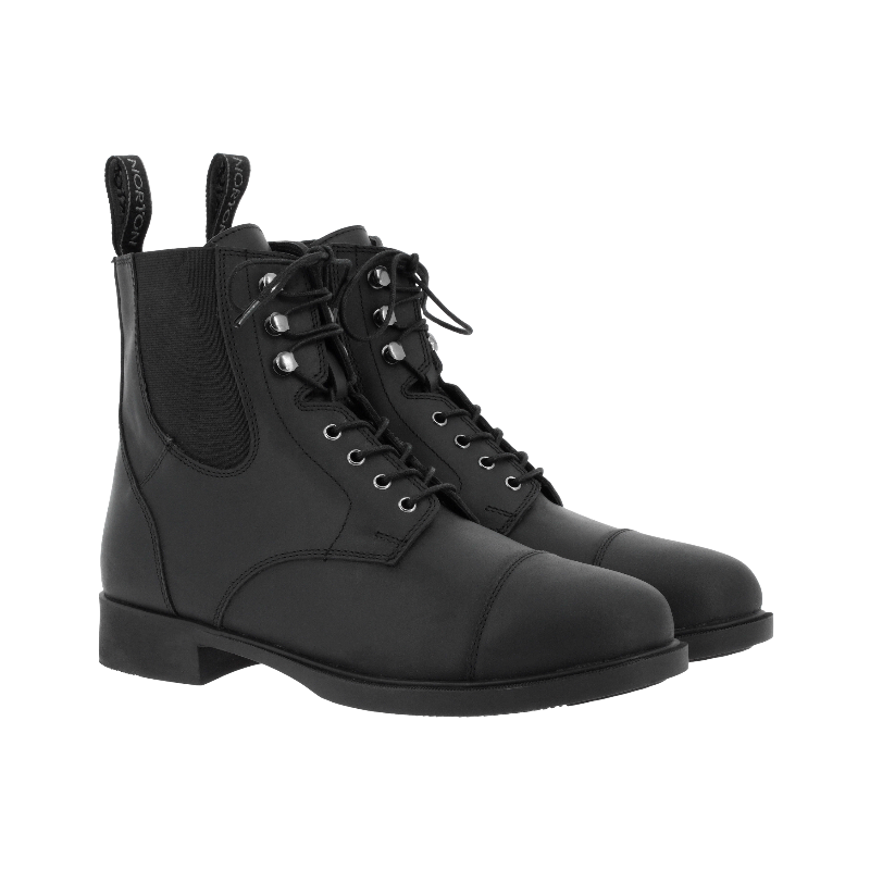 Norton - Boots Nîmes lacets noir | - Ohlala