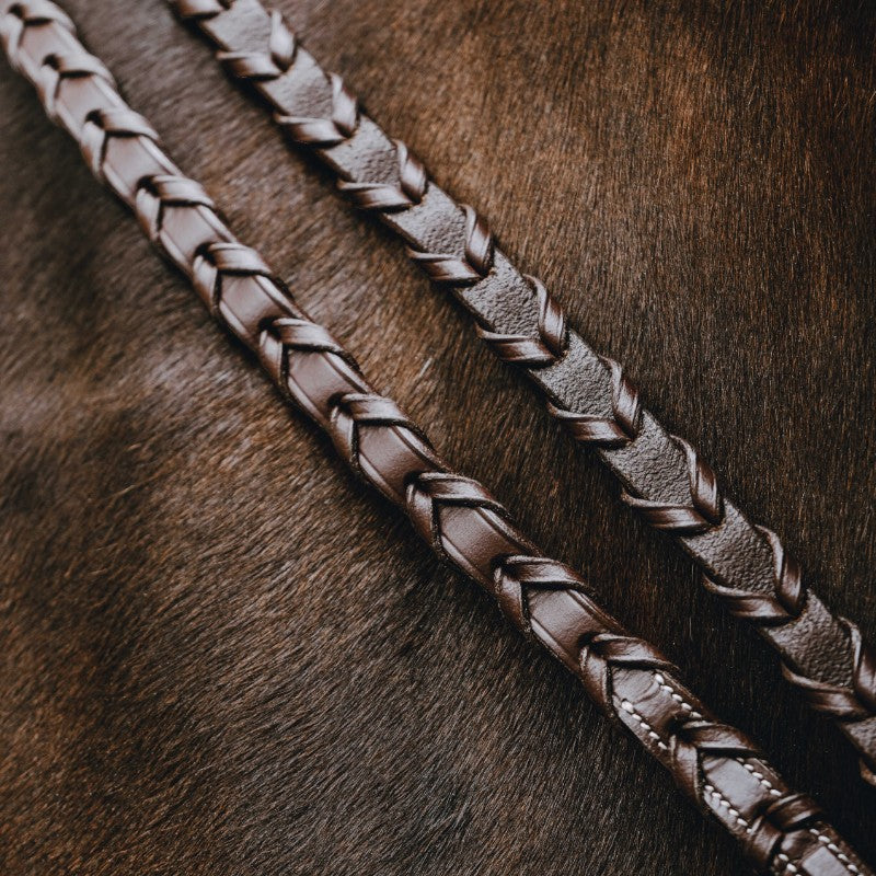 Norton - Plecione wodze 13 mm havane | - Ohlala