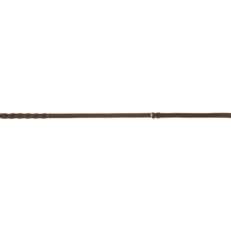 Norton - Rênes tressées 16 mm havane | - Ohlala