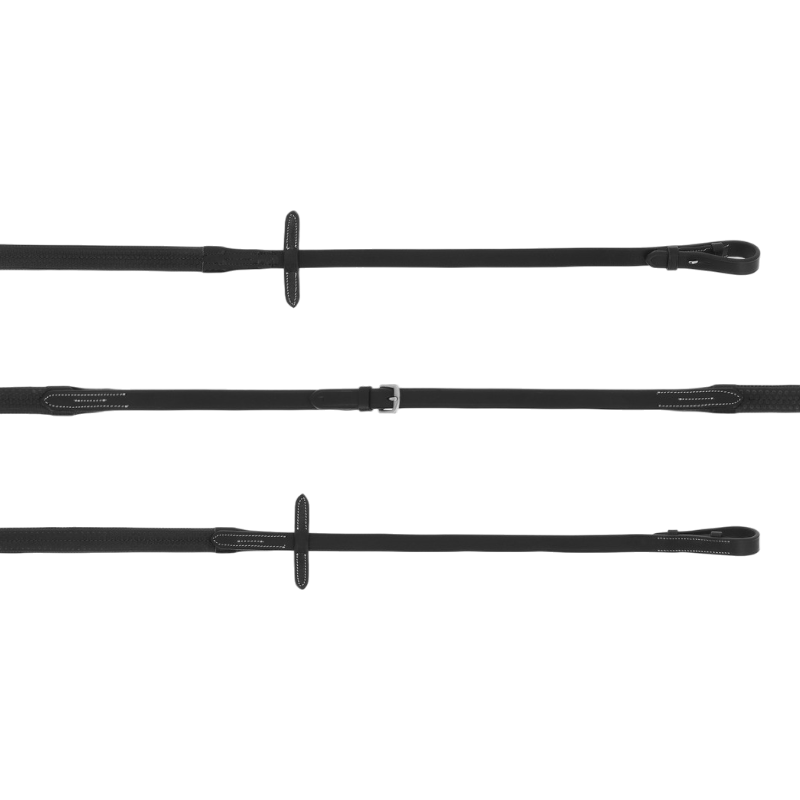 Norton Pro - Rênes caoutchouc noir | - Ohlala