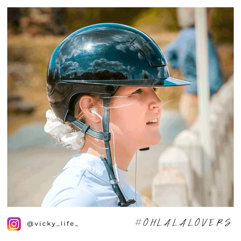 Kask - Kask jeździecki Kooki Lady czarny połysk | - Ohlala