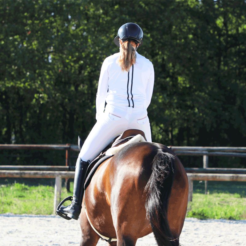Pénélope Store - Showshirt wit/zwart wedstrijdoverhemd met lange mouwen | - Ohlala