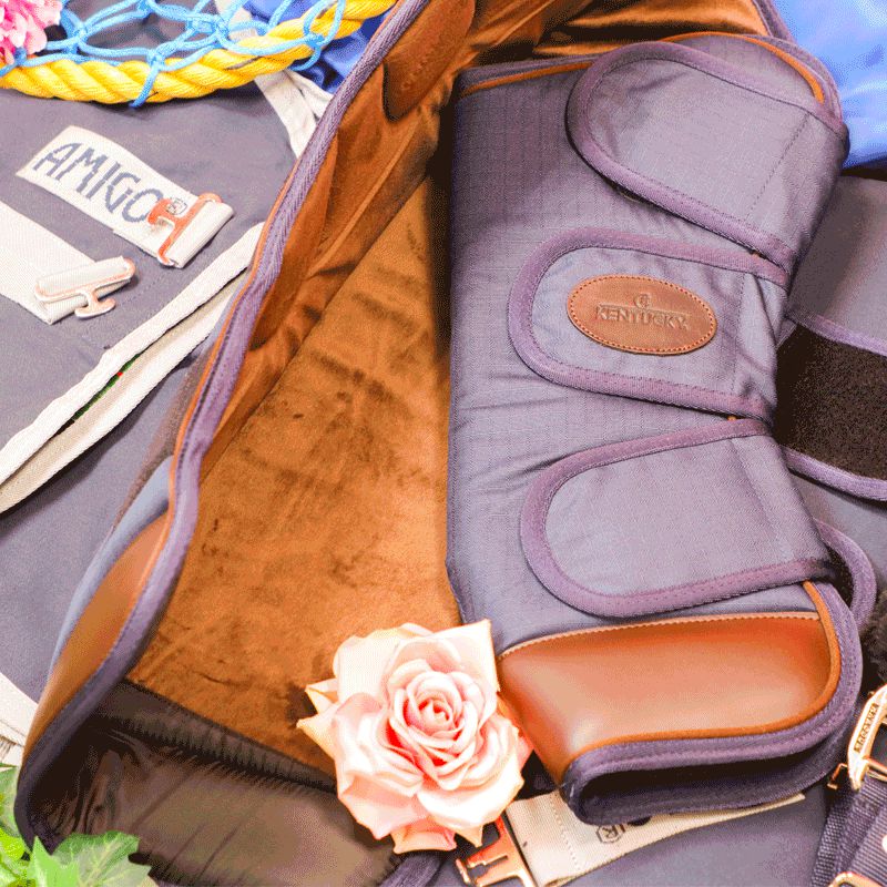 Kentucky Horsewear - Parastinchi da trasporto blu navy | - Ohlala