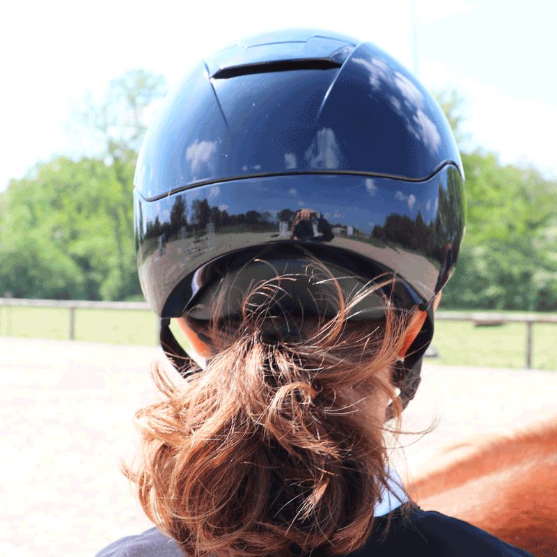 Kask - Casco da equitazione Kooki nero lucido | - Ohlala
