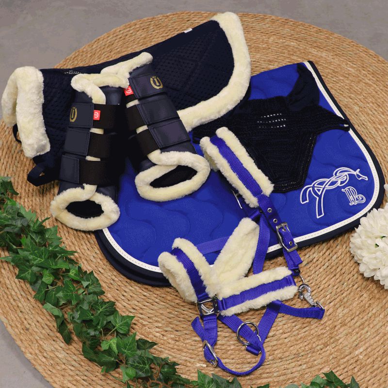 Imperial Riding - Closed sheepskin boots navy | - Ohlala