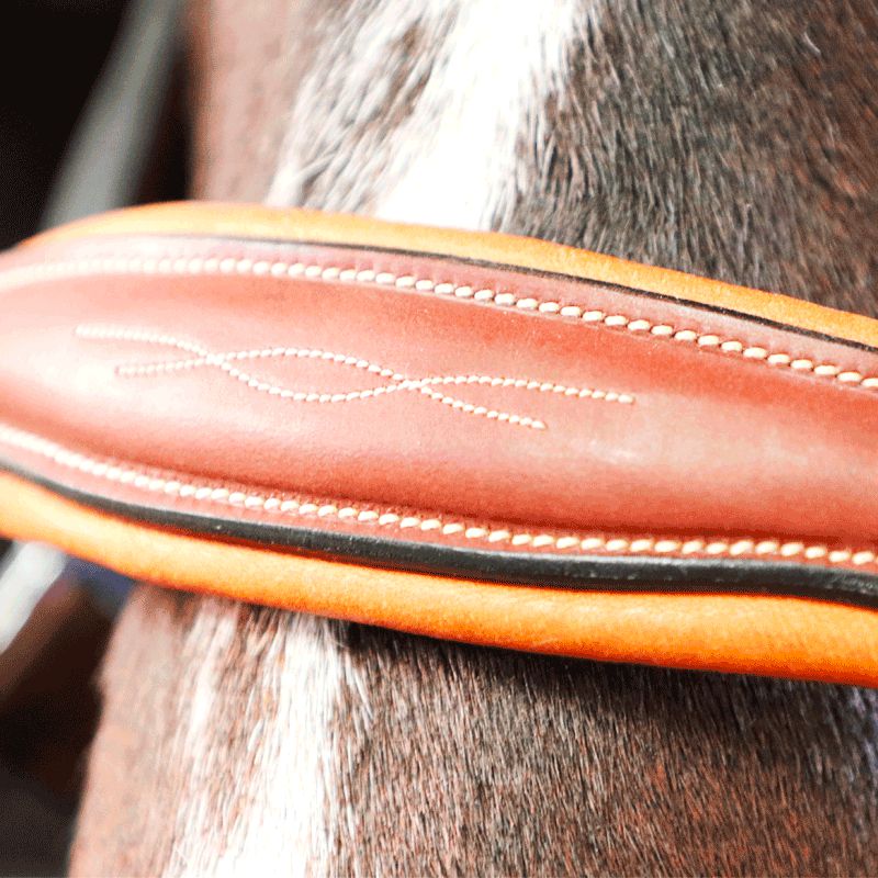 Antarès Sellier - Cavezza foderata in pelle marrone | - Ohlala