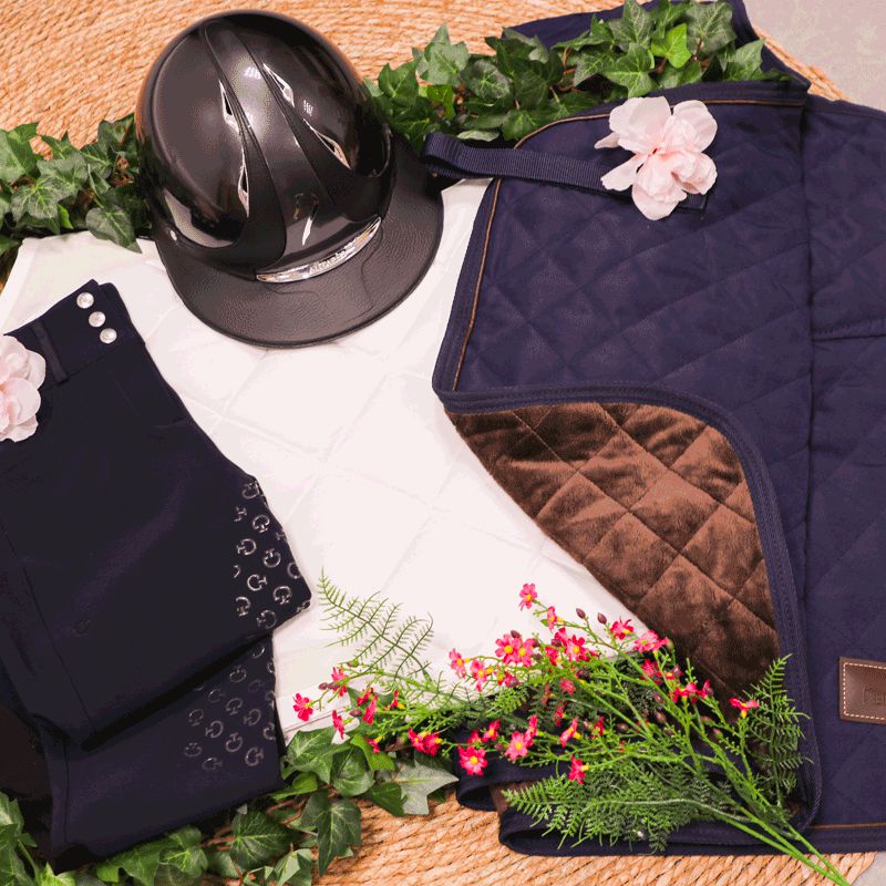 Cavalleria Toscana - Damen Reithose high waist full grip marine | - Ohlala