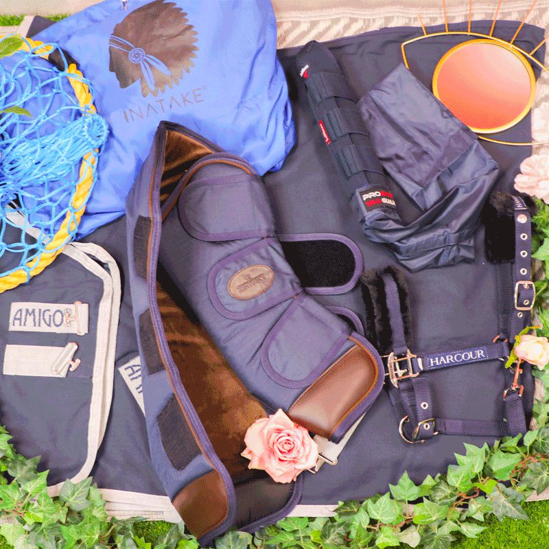 Kentucky Horsewear - Parastinchi da trasporto blu navy | - Ohlala