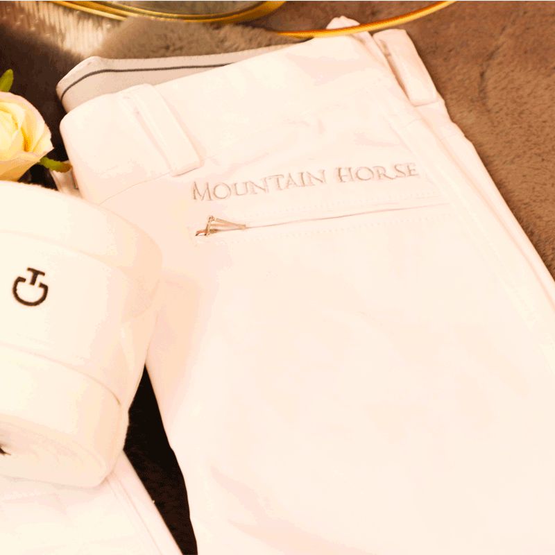 Mountain Horse - Pantaloni da equitazione full grip donna Diana bianco | - Ohlala