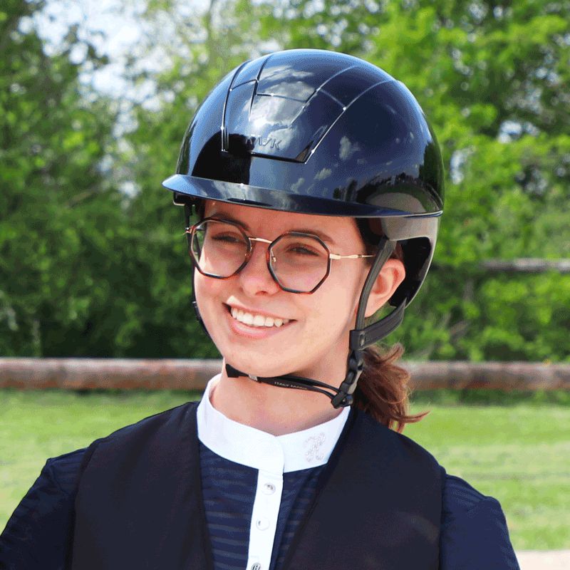Kask - Casco da equitazione Kooki nero lucido | - Ohlala