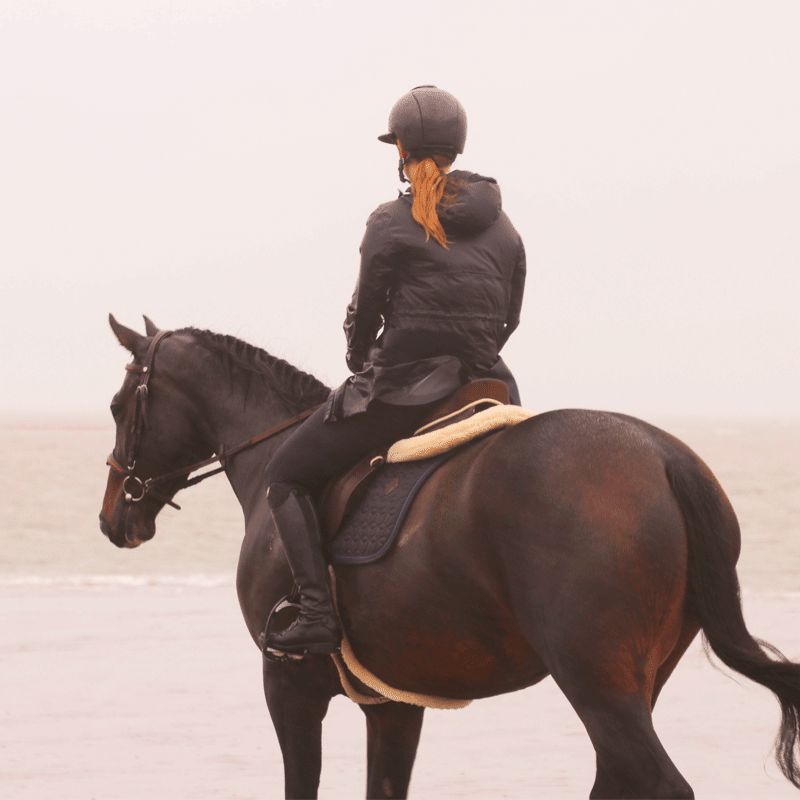 Kentucky Horsewear - Sattelgurt mit Lammfell-Schutzlatz braun | - Ohlala