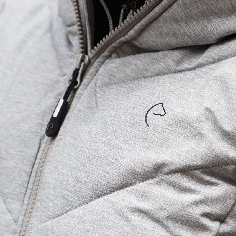 Equithème - Gesteppte Damen Langarmjacke Lara Grau Meliert | - Ohlala