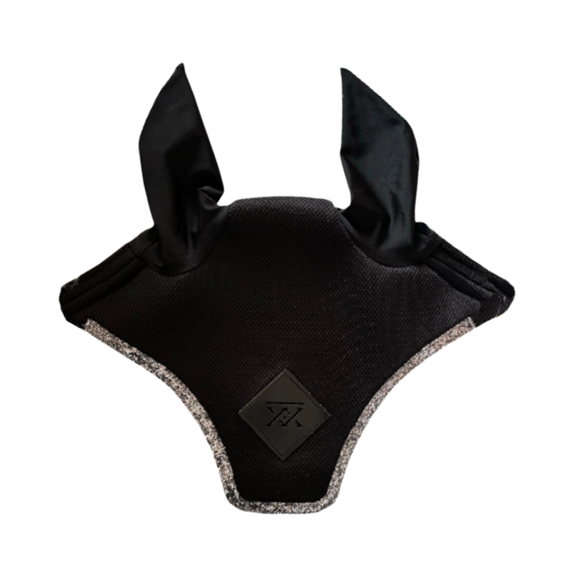 Oxxer - Short horse ear bonnet Diamond black anthracite glitter | - Ohlala