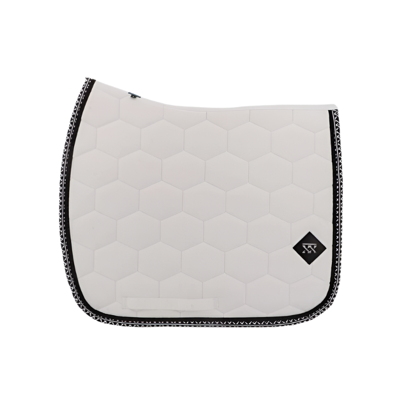 Oxxer - Tapis de dressage Monogramme blanc/ noir | - Ohlala