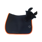 Oxxer - Sattelpad Mesh schwarz/ orange schwarze Pailletten | - Ohlala