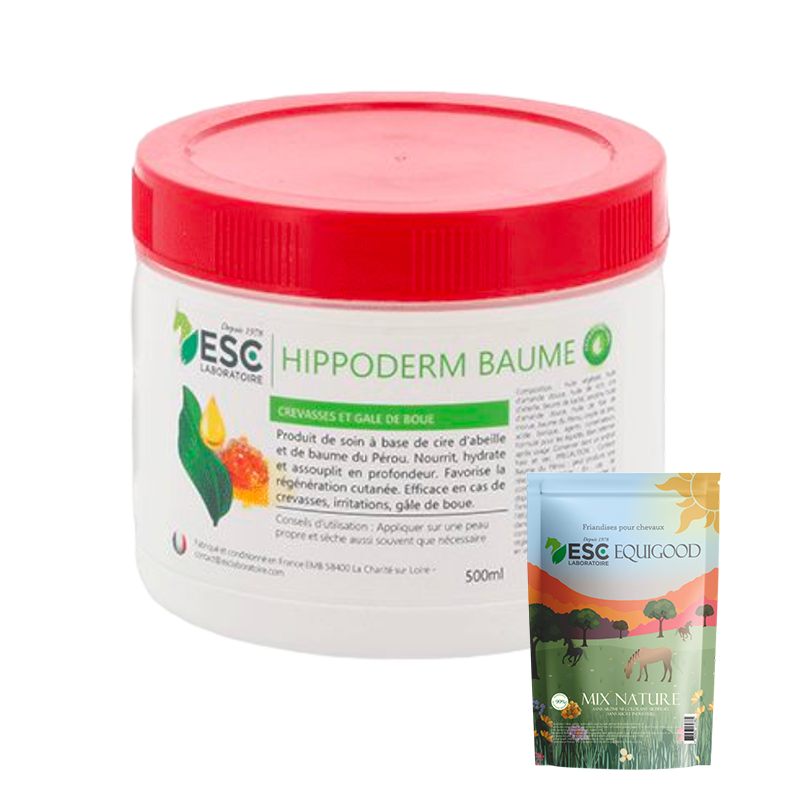 ESC Laboratoire - Pack anti-kloofbalsem Hippoderme + Equigood Mix paardensnoepjes | - Ohlala