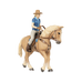 Papo - Cheval western et sa cavalière beige | - Ohlala