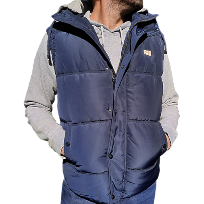 Pénélope - Valentin sleeveless down jacket men's navy | - Ohlala