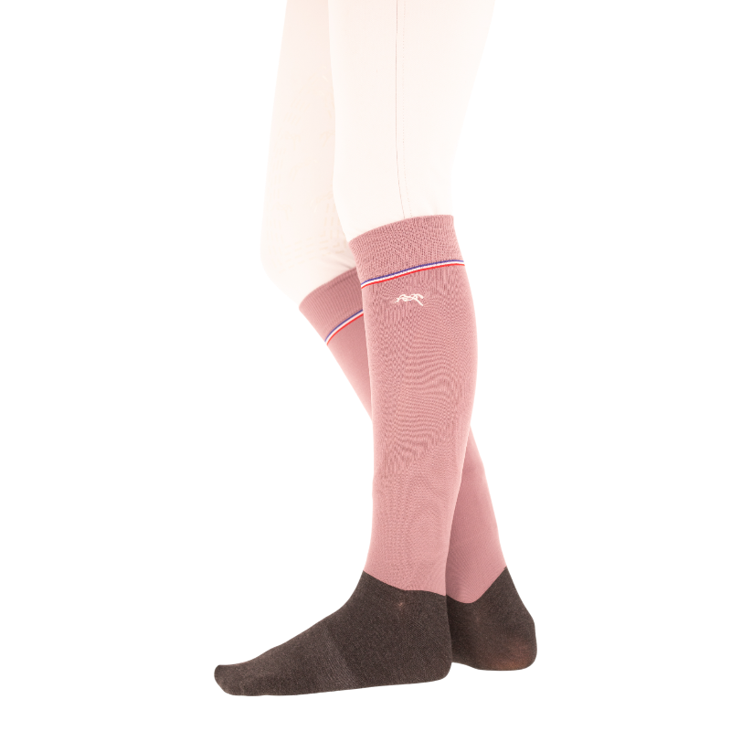 Pénélope - Chaussettes Luxe rose poudré (x2) | - Ohlala