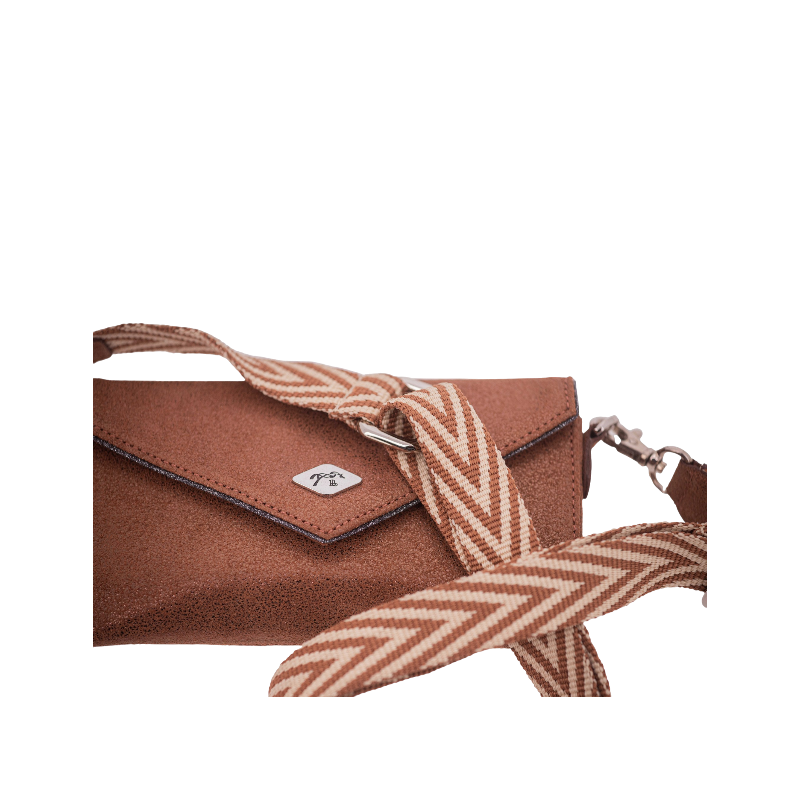 Pénélope - Handytasche New Phone Pocket Cognac Glitter