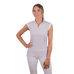Pénélope - Women's Seville white short-sleeve competition polo with pink logo | - Ohlala