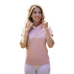 Pénélope - Women's short sleeve polo Illiana powder pink | - Ohlala
