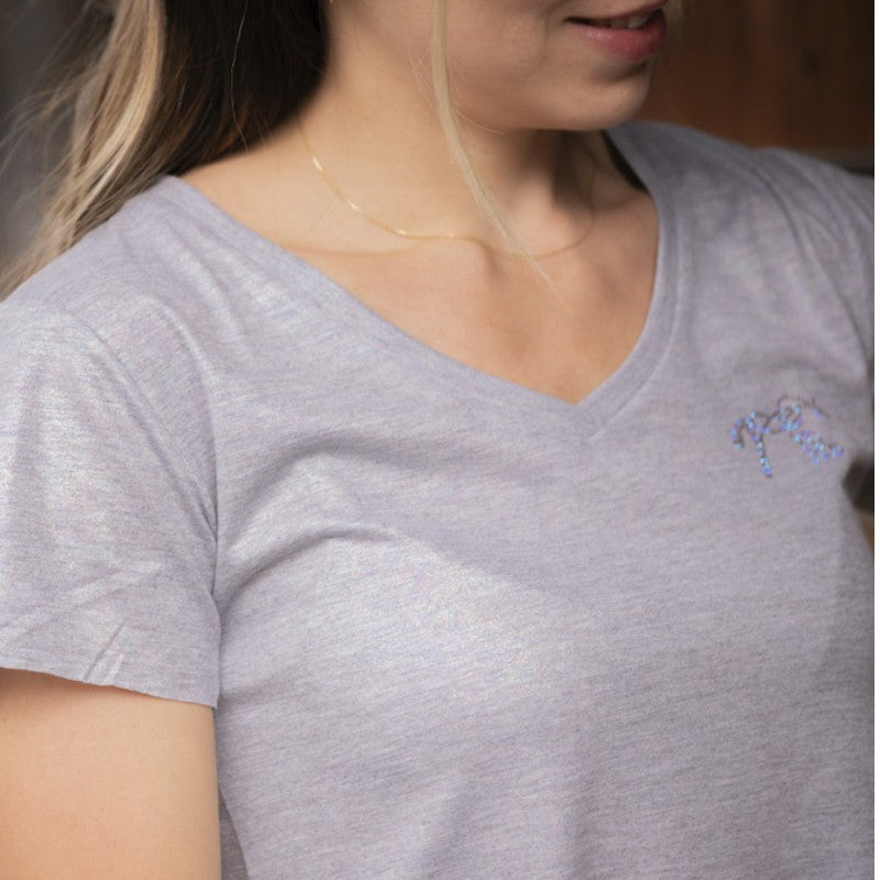 Pénélope - Women's short sleeve t-shirt Juline grey | - Ohlala