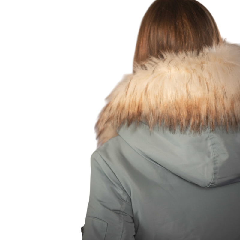 Pénélope - Cazadora bomber para mujer Lyon verde claro