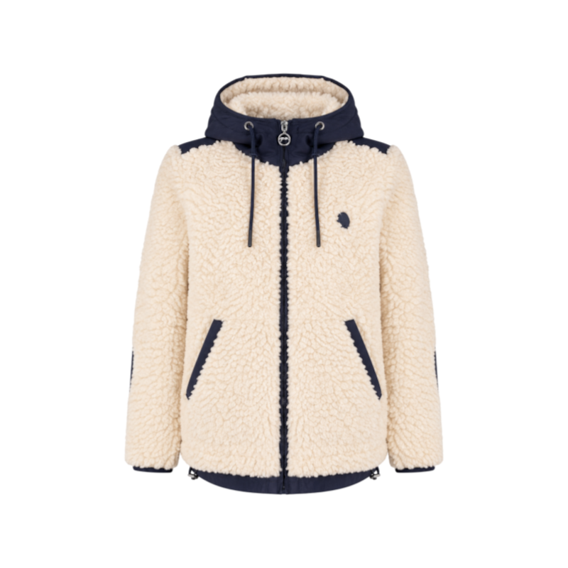 Pénélope - Women's Léontine Long-Sleeve Fleece Jacket in Ecru