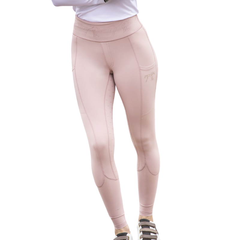 Pénélope Store - Legging d'équitation femme Delphe pull-on rose poudré | - Ohlala