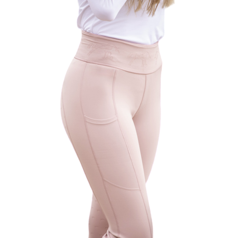 Pénélope Store - Legging d'équitation femme Delphe pull-on rose poudré | - Ohlala