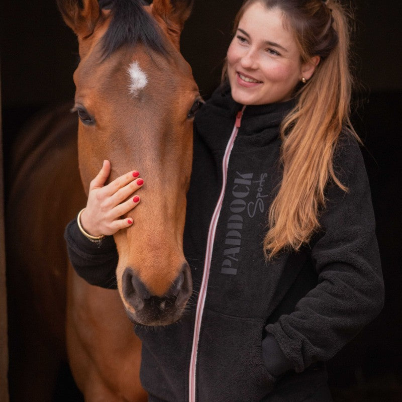 Paddock Sports - Mathis unisex ritspolarjas zwart | - Ohlala