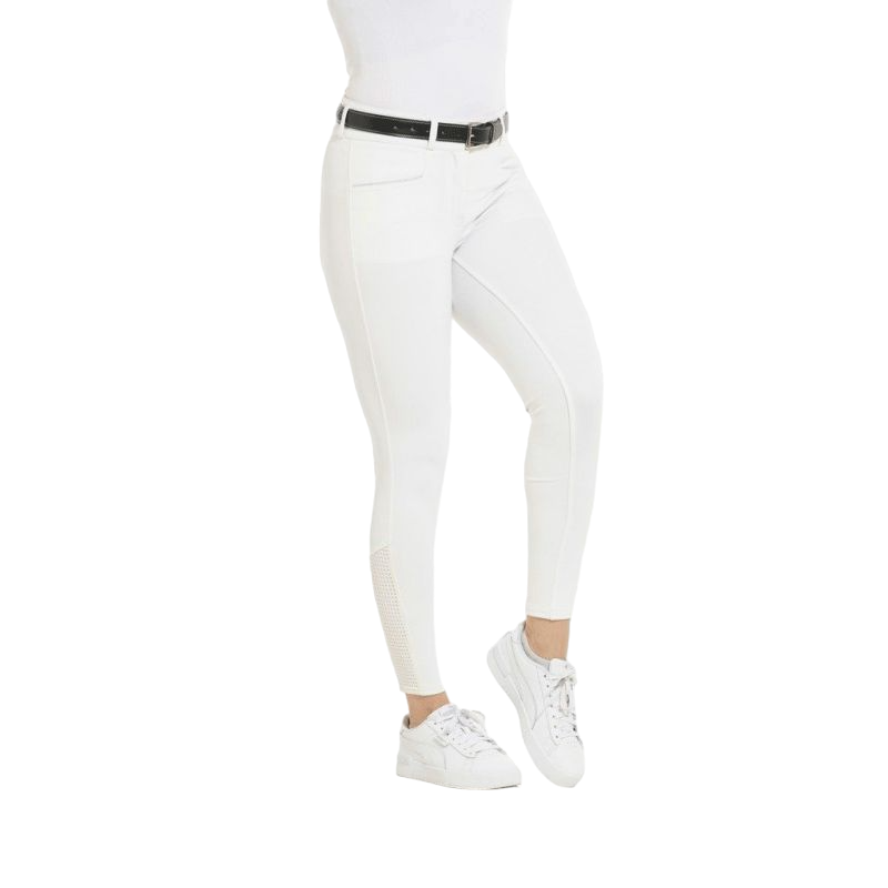 Equithème - Claudine Women's Full Grip Riding Breeches White | - Ohlala