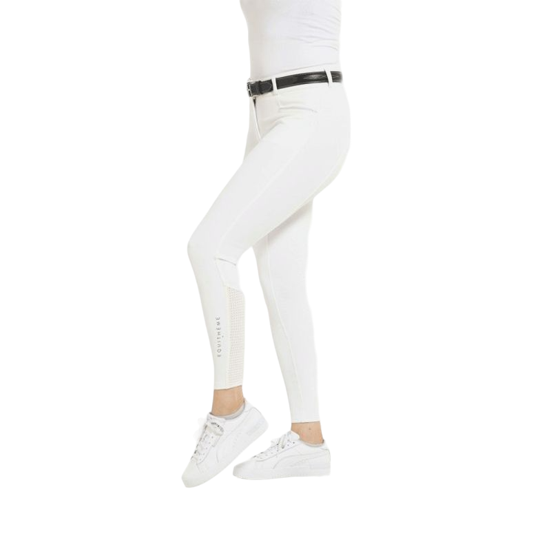 Equithème - Claudine Women's Full Grip Riding Breeches White | - Ohlala