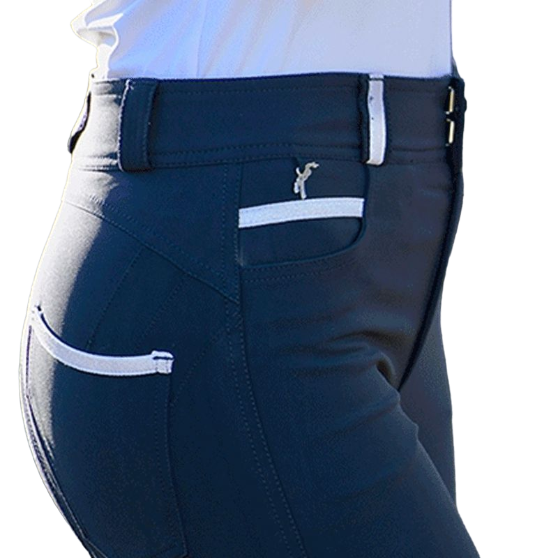 Eden by Pénélope Store - Pantaloni da equitazione bambino Fun blu navy | - Ohlala