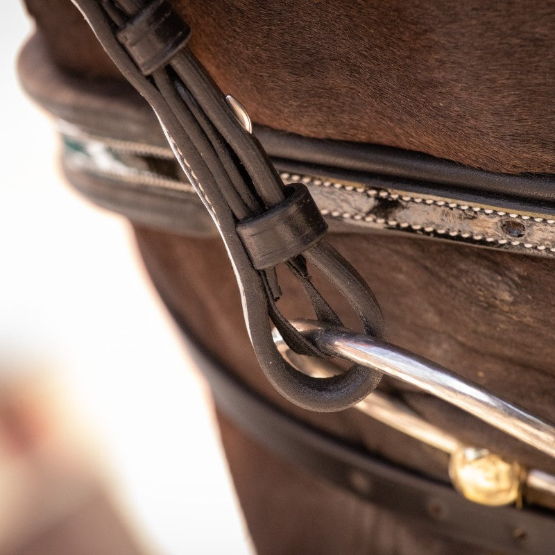Pénélope - Smoothie bridle with black reins | - Ohlala