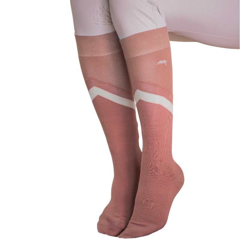 Pénélope - Calcetines de equitación Fun rosa/ blanco x2 | - Ohlala