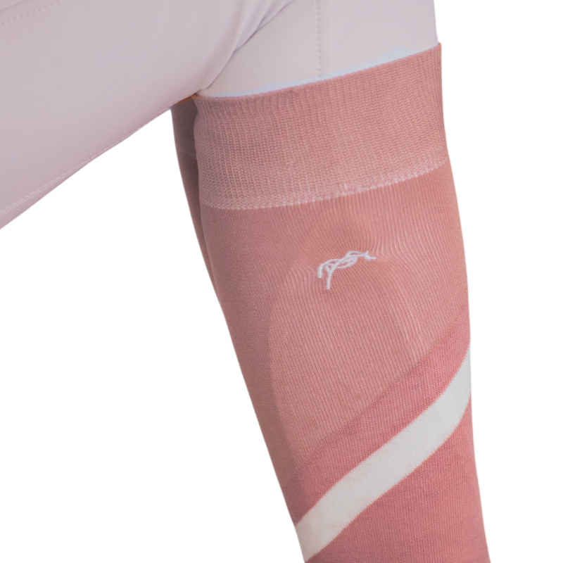 Pénélope - Calcetines de equitación Fun rosa/ blanco x2 | - Ohlala