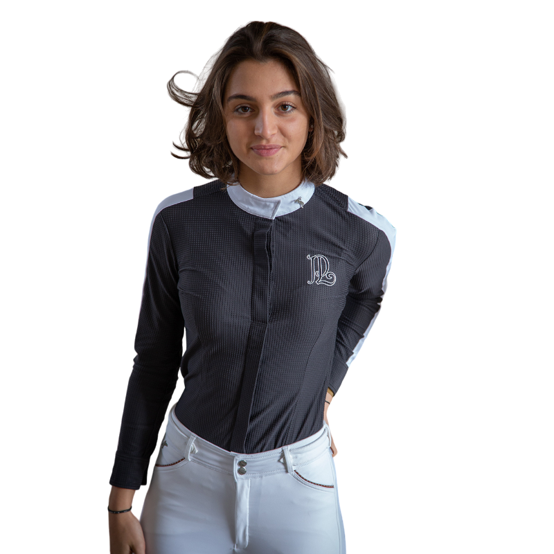 Pénélope - Koszula z długim rękawem damska Showshirt czarna | - Ohlala